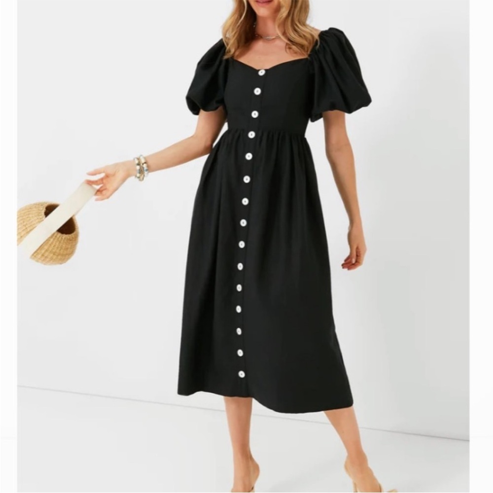 Pomander Place Alexis midi dress in black - Picture 2 of 11